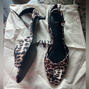 ZARA Animal Print Sandals